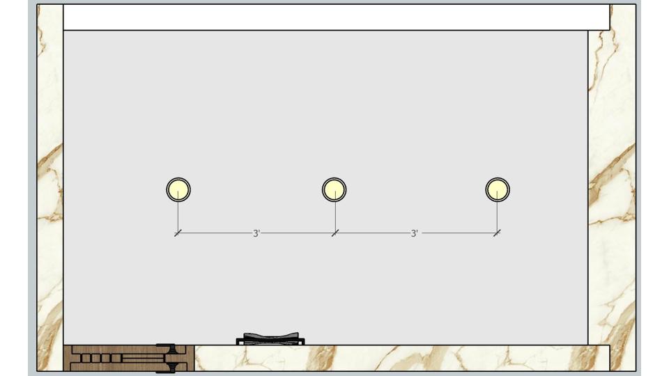Bathroom false ceiling view  2d dimension