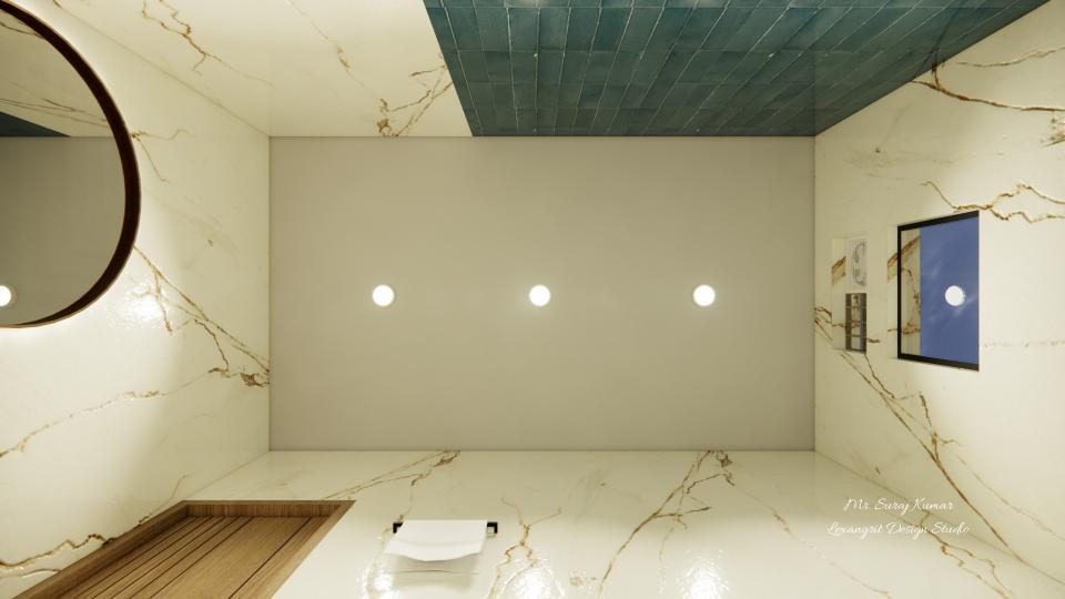 Bathroom false ceiling view