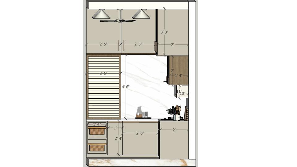 Kitchen another view 2d dimensions