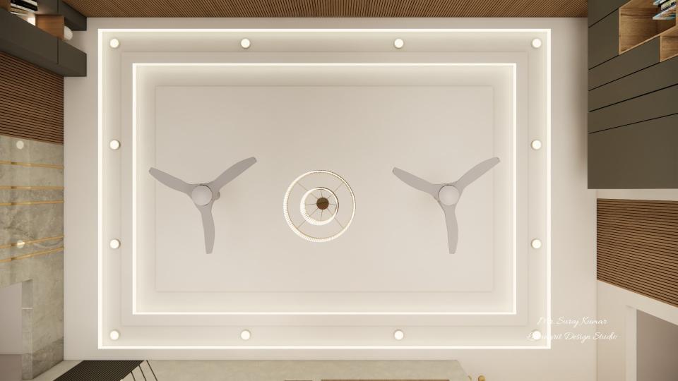 Living room false ceiling view