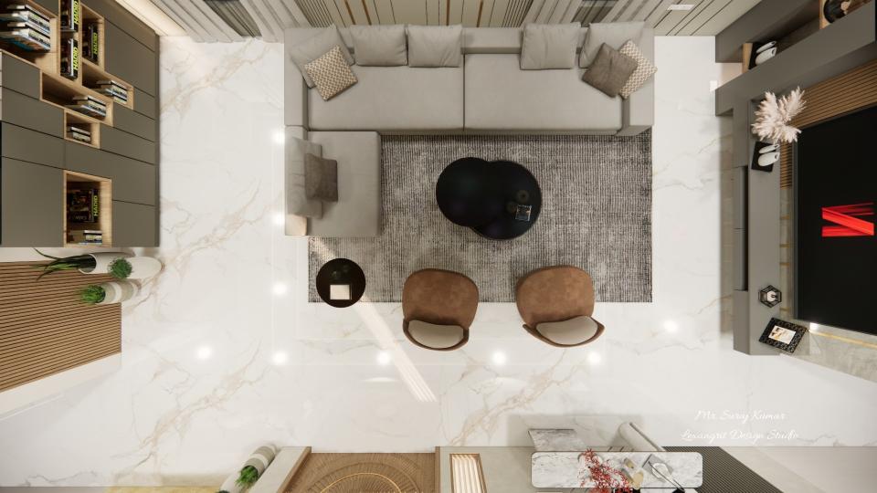 Living room top  view