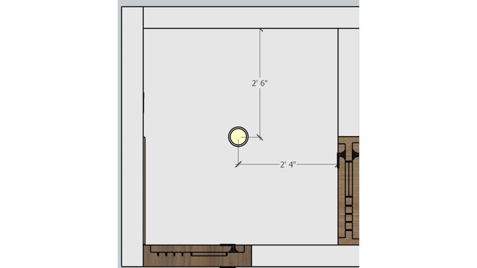Store room false ceiling view 2d dimension