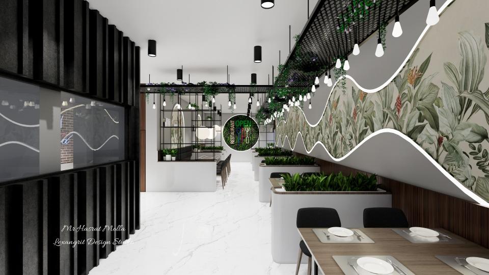 After entrance restaurant looks