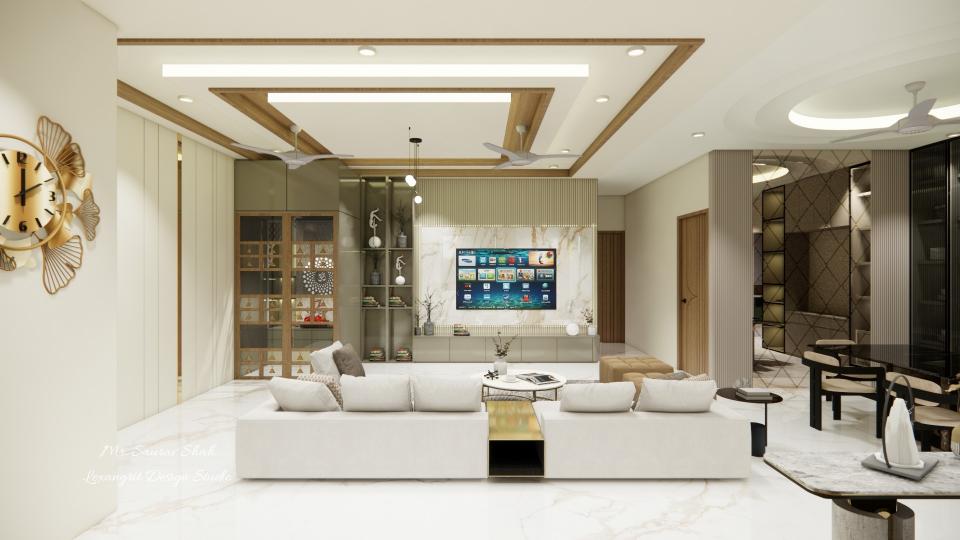 After entrance living room view