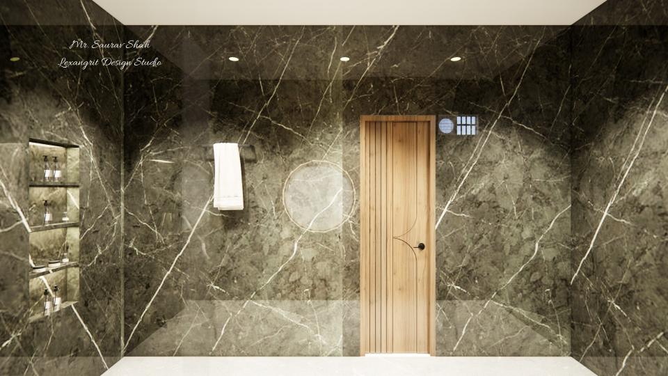 Bathroom entrance door view