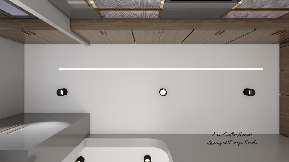 kitchen ceiling with profile light