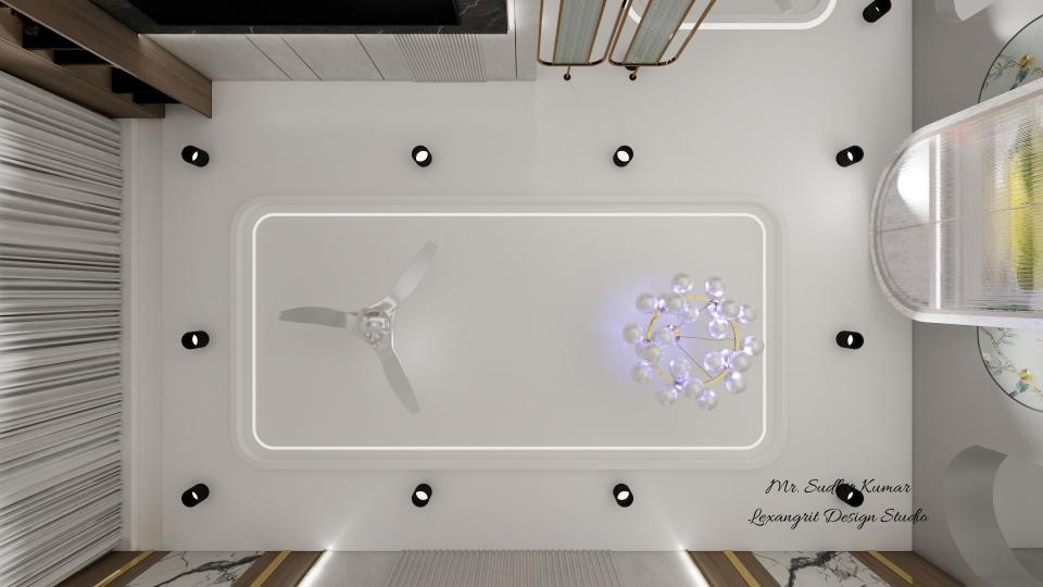 Profile light and COB lights false ceiling