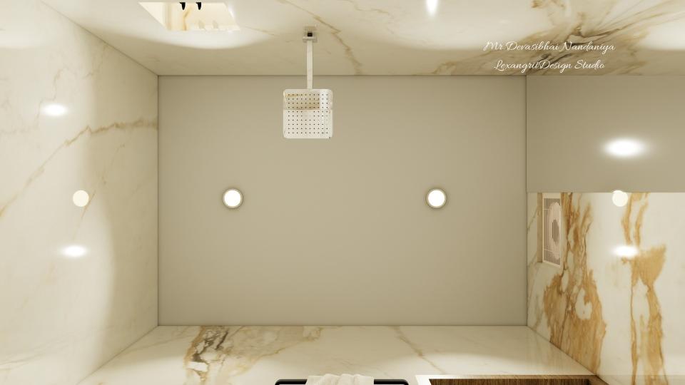 Ceiling looks decent with two receseed lights.