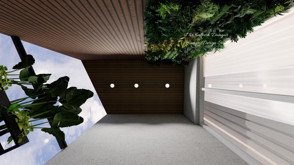 Balcony wooden pvc ceiling