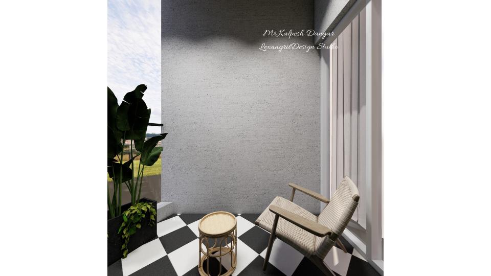 Cozy arm-chair with tea table