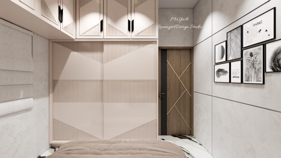 bedroom pink sliding wardrobe