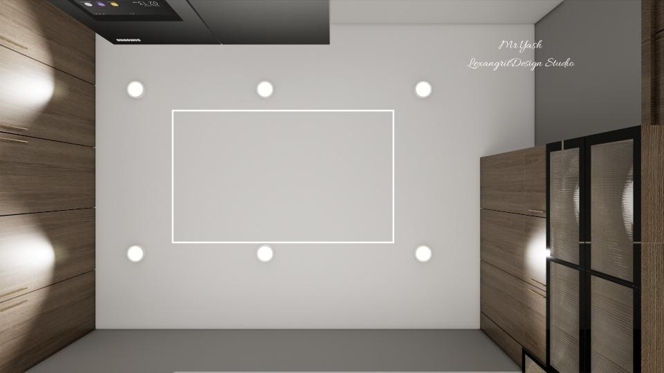 Dinning plain false ceiling with profile light