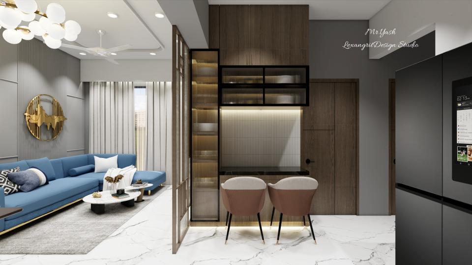 Folding dinning table with crocery