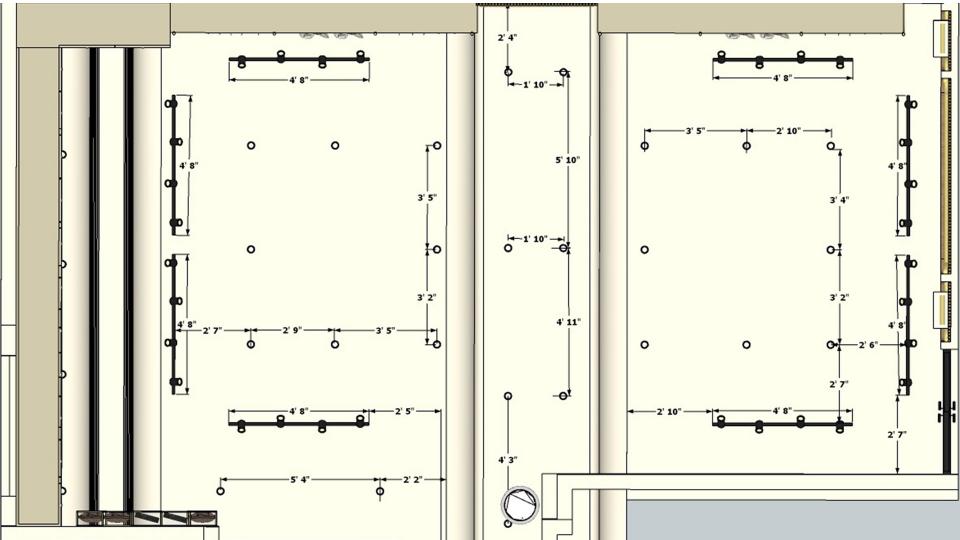 Shop ceiling view  2d dimensions