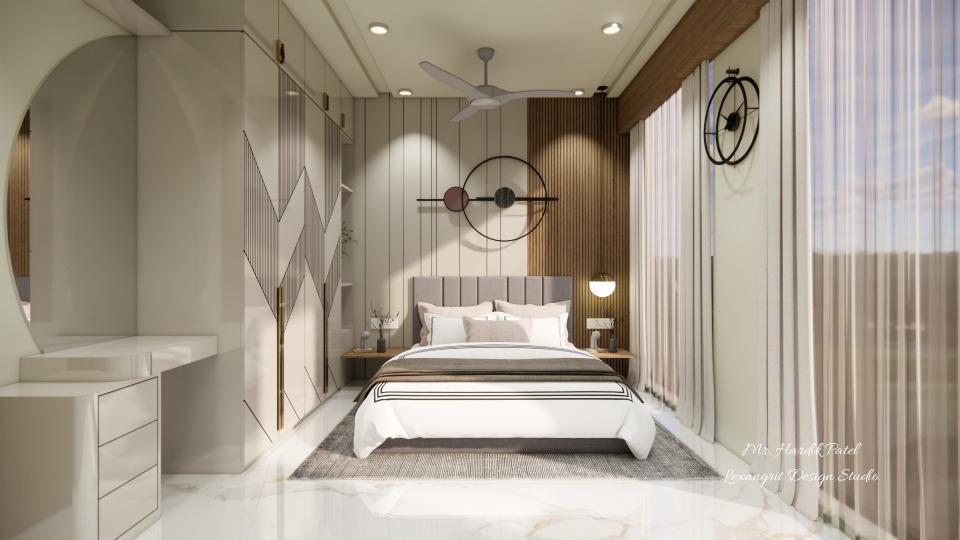 Bedroom luxury bed room and designing head board  and wardrobe,with dressing unit