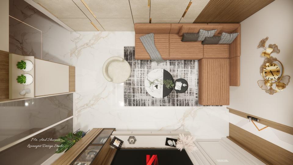 Living room top view